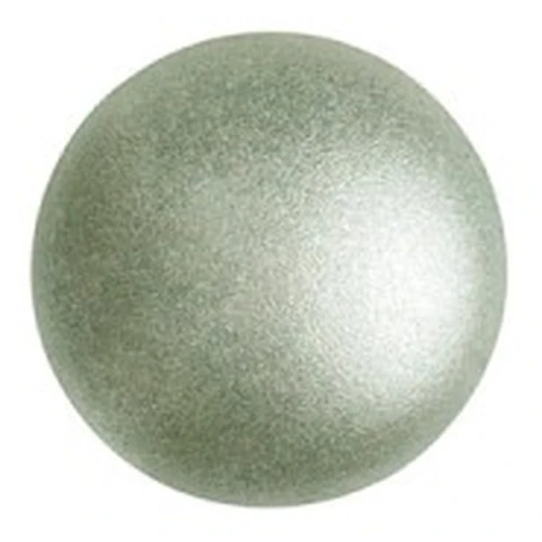 8mm Round glass cabochon by Puca® - Beige Green Metallic Mat x10