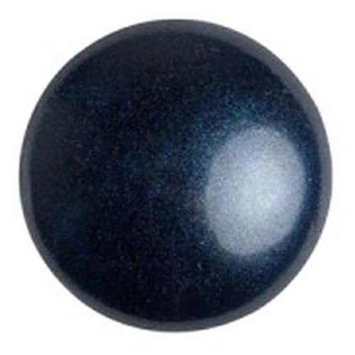 8mm Round glass cabochon by Puca® - Dark Blue Metallic Mat x10