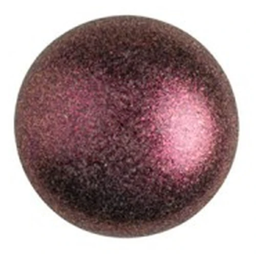 8mm Round glass cabochon by Puca® - Dark Violet Metallic Mat x10