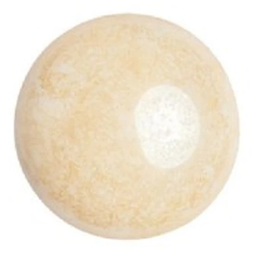 8mm Round glass cabochon by Puca® - Opaque Beige Ceramic Look x10