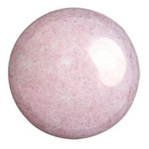 8mm Round glass cabochon by Puca® - Opaque Light Rose Ceramic Look x10