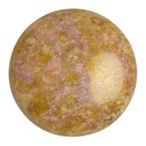 8mm Round glass cabochons by Puca® - Opaque Mix Rose Gold Ceramic Look x10