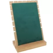 25x17cm bamboo Jewelry box for necklace - rectangle shape - suede Green x1