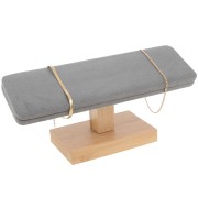 9x20cm Jewellery display for bracelets Bamboo - Grey suede x1