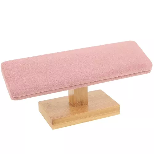 9x20cm Jewellery display for bracelets Bamboo - Pink Suede x1