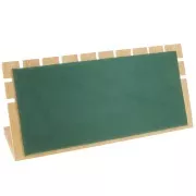 11x25cm Jewelry necklace holder - rectangle shape Bamboo - Suede Green x1