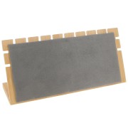11x25cm Jewelry necklace holder - rectangle shape Bamboo - Suede Grey x1