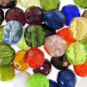 Fire polished faceted round beads assortment 10mm x50g|raw }}