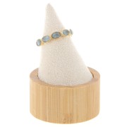 60x40mm Cone-shaped ring holder - Bamboo - Suede Beige x1
