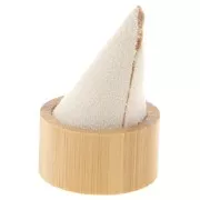 60x40mm Cone-shaped ring holder - Bamboo - Suede Beige x1