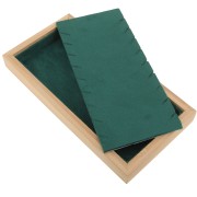 22x11cm Necklace holder - tray 9 necklaces Bamboo - Suede Green x1