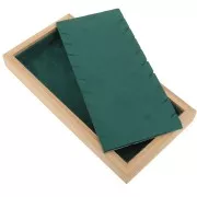 22x11cm Necklace holder - tray 9 necklaces Bamboo - Suede Green x1