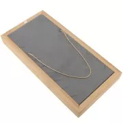 22x11cm Necklace holder - tray 9 necklaces Bamboo - Suede Grey x1