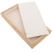 22x11cm Necklace holder - tray 9 necklaces Bamboo - Suede Beige x1