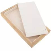 22x11cm Necklace holder - tray 9 necklaces Bamboo - Suede Beige x1