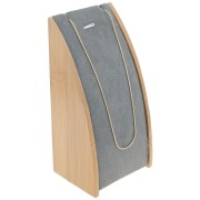 15.5x6cm Jewelry necklace holder Bamboo - Suede Grey x1