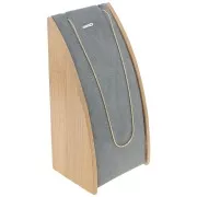 15.5x6cm Jewelry necklace holder Bamboo - Suede Grey x1