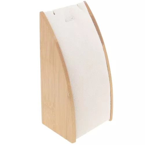 15.5x6cm Jewelry necklace holder Bamboo - Suede Beige x1