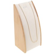 15.5x6cm Jewelry necklace holder Bamboo - Suede Beige x1