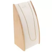 15.5x6cm Jewelry necklace holder Bamboo - Suede Beige x1