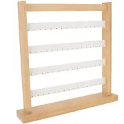 33x30cm Jewelry box - Earrings display - Bamboo - Suede Beige x1