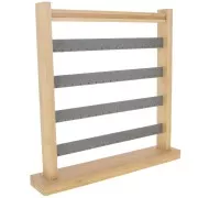 33x30cm Jewelry box - Earrings display - Bamboo - Suede Grey x1