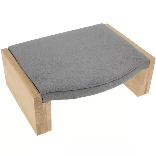 17.5x13cm Jewelry holder - presentation tray - Bamboo - Suede Grey x1