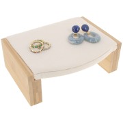 17.5x13cm Jewelry holder - presentation tray - Bamboo - Suede Beige x1