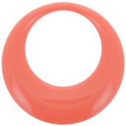 44mm Round Opaque Resin Pendant - Pink Coral x1