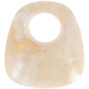 23x21mm Opaque resin trapeze pendant - marbled Beige x1|raw }}