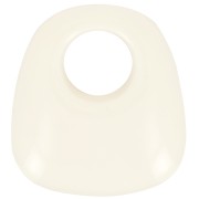 23x21mm Opaque resin trapeze pendant - unbleached x1|raw }}