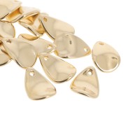 17mm acrylic curved flower petals - Gold Tone x4|raw }}