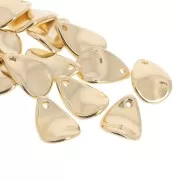 17mm acrylic curved flower petals - Gold Tone x4