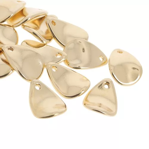 17mm acrylic curved flower petals - Gold Tone x4