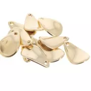 24.5mm acrylic curved flower petals - Gold Tone x4