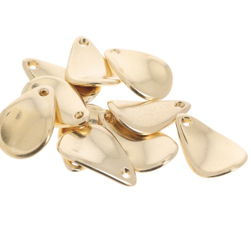 24.5mm acrylic curved flower petals - Gold Tone x4