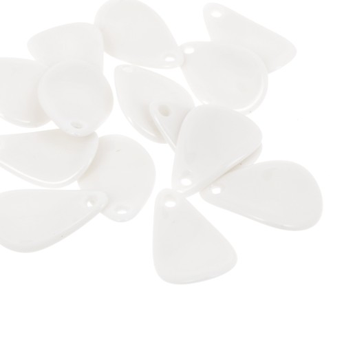 24.5mm acrylic curved flower petals - Cream x6