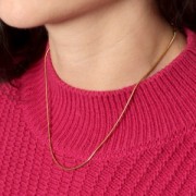 1.3mm Stainless steel 304L Serpentine mesh choker x49cm