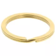 30mm stainless steel Key ring to personalize - Gold Tone x1