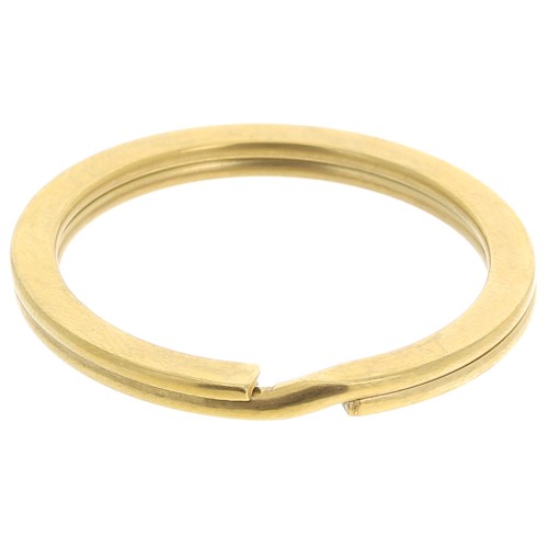 30mm stainless steel Key ring to personalize - Gold Tone x1