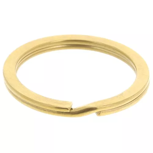 30mm stainless steel Key ring to personalize - Gold Tone x1