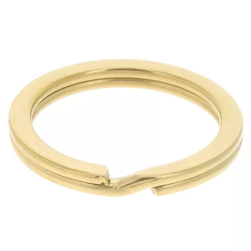 25mm stainless steel Key ring to personalize - Gold Tone x1