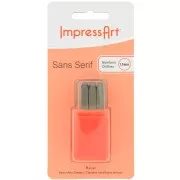 ImpressArt 1.5mm metal stamps - numbers 0 to 8 SERIF FREE x9