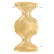 18x9mm Cymbal for Ginko Duo beads - Dialiskari III - Fine gold plated x1|raw }}