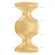 18x9mm Cymbal for Ginko Duo beads - Dialiskari III - Fine gold plated x1