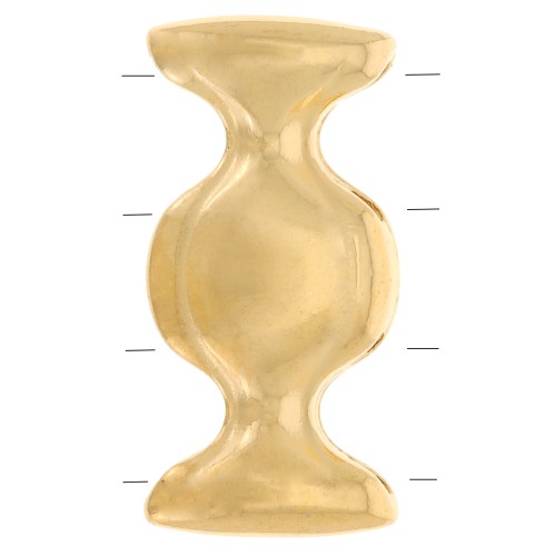 18x9mm Cymbal for Ginko Duo beads - Dialiskari III - Fine gold plated x1