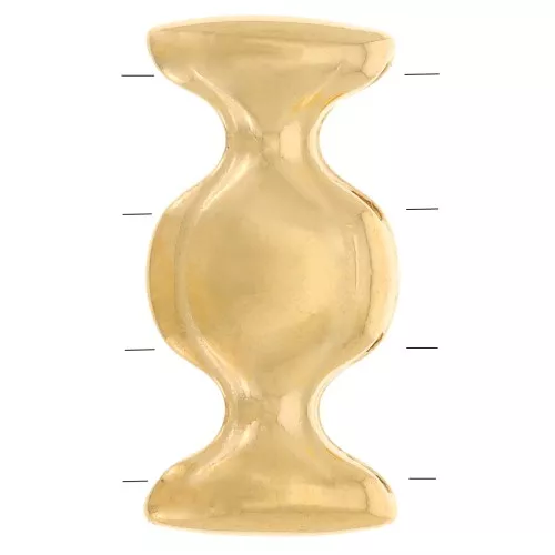 18x9mm Cymbal for Ginko Duo beads - Dialiskari III - Fine gold plated x1