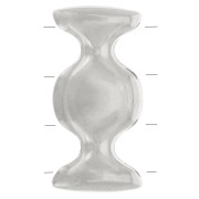 18x9mm Cymbal for Ginko Duo beads - Dialiskari III - Antique silver plated x1|raw }}