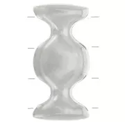 18x9mm Cymbal for Ginko Duo beads - Dialiskari III - Antique silver plated x1