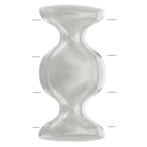 18x9mm Cymbal for Ginko Duo beads - Dialiskari III - Antique silver plated x1